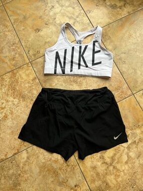 Nike Black Women's Athletic Shorts with Reflective Swoosh